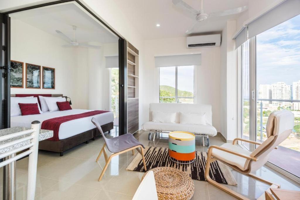 Terrazas Tayrona Travelers Apartamentos Y Suites ซันตามาร์ตา ภายนอก รูปภาพ